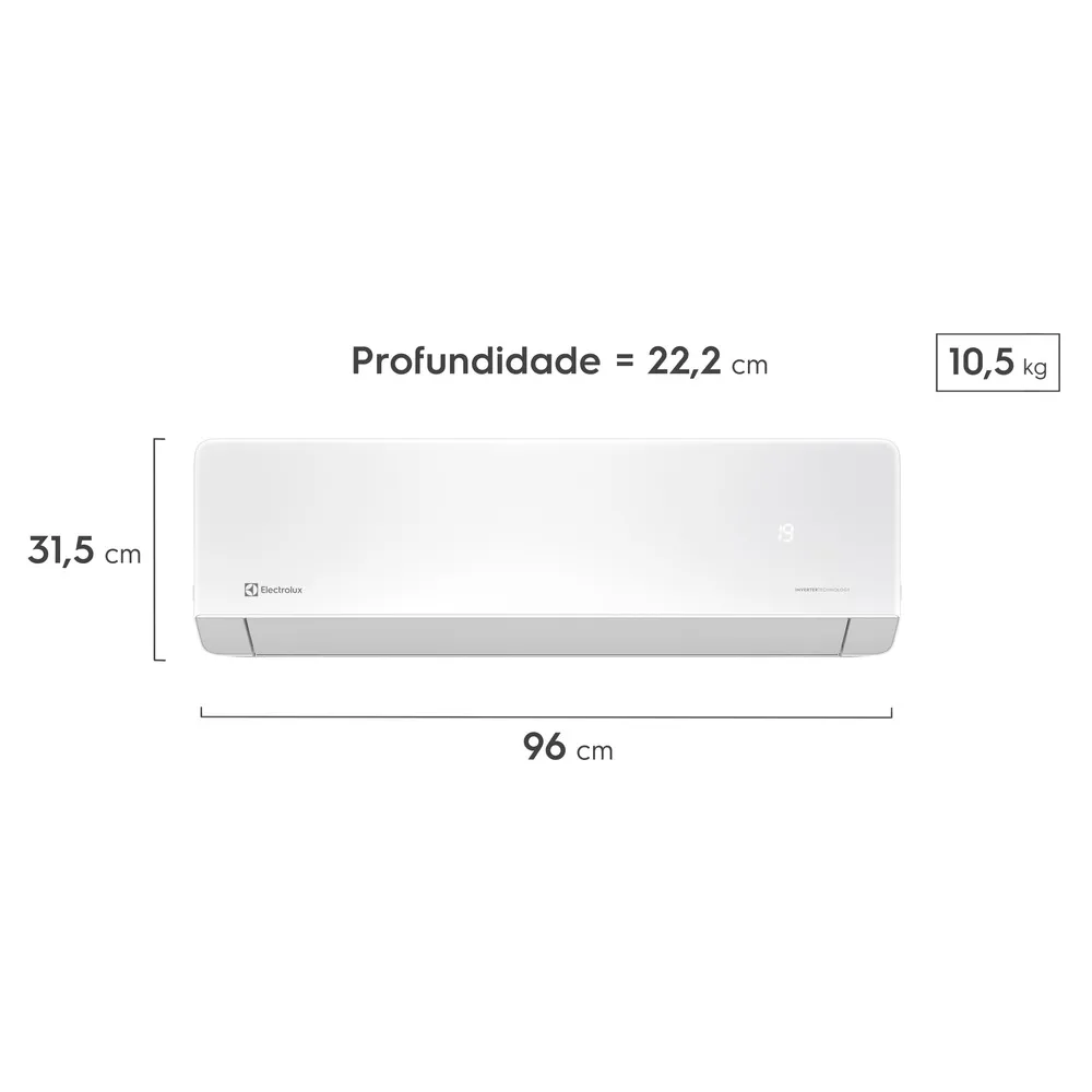 Ar-condicionado Split Electrolux MaxComfort Inverter Quente/Frio 23.000 BTUs (NI24R/NE24R)
