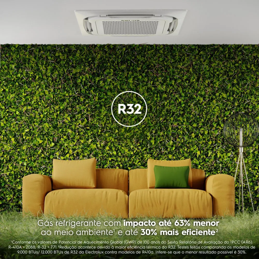 Ar-condicionado Cassete Electrolux 8 Vias Inverter 36.000 BTUs Frio Efficient (KI36F/KE36F)