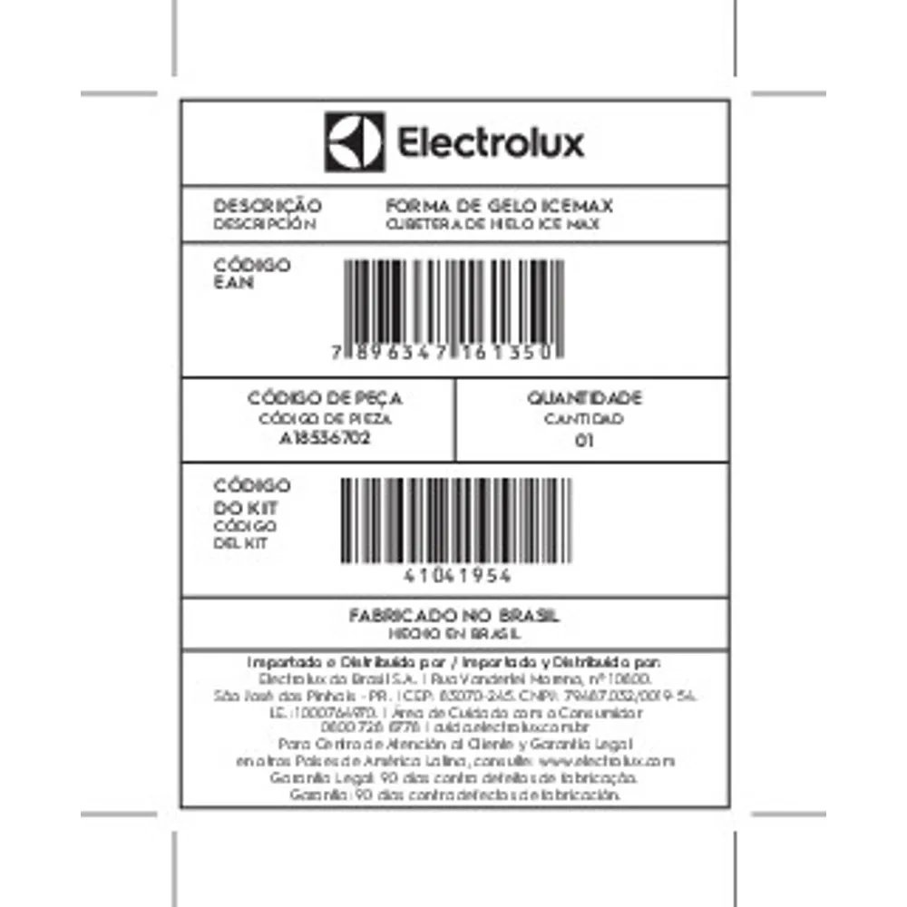Ice Max Completo para Geladeira Electrolux