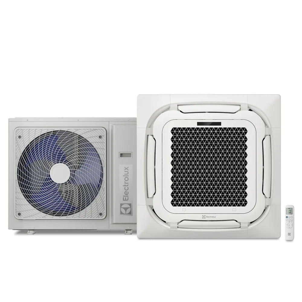 Ar-condicionado Cassete Electrolux 8 Vias Twin Inverter 48.000 BTUs Frio Efficient (KI48F/KE48F)