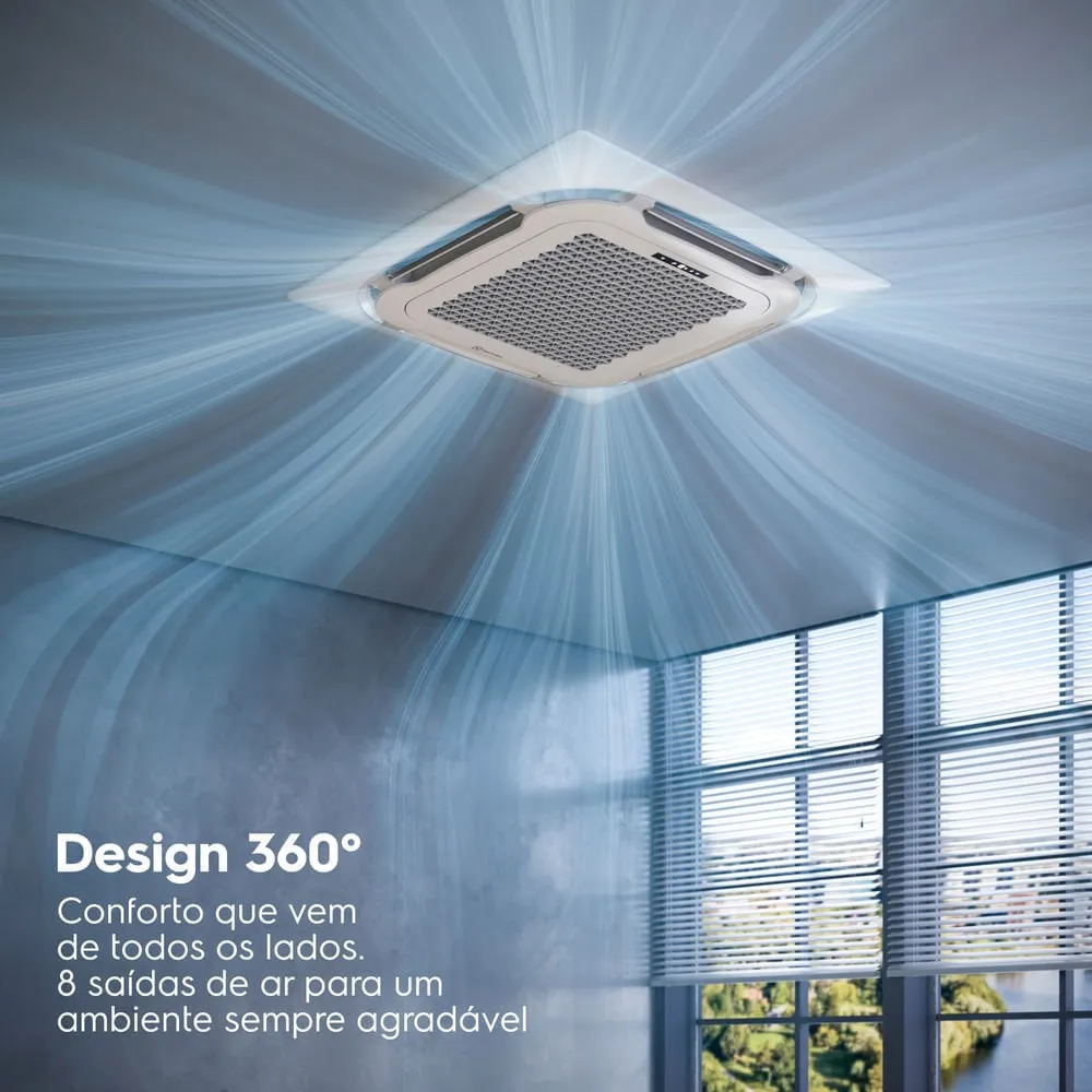 Ar-condicionado Cassete Electrolux 8 Vias Twin Inverter 48.000 BTUs Frio Efficient (KI48F/KE48F)