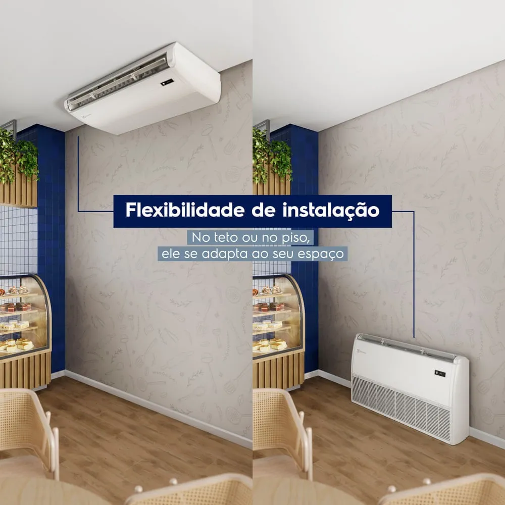 Ar-condicionado Piso Teto Electrolux Inverter 36.000 BTUs Frio Efficient (DI36F/DE36F)