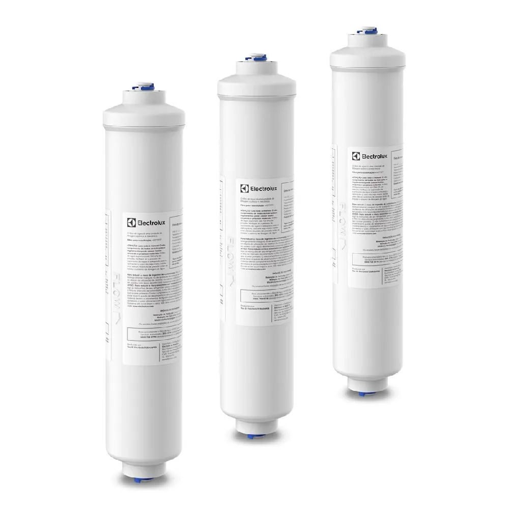 Kit Filtro de Água Externo para Geladeira Side By Side Electrolux (3 unidades)