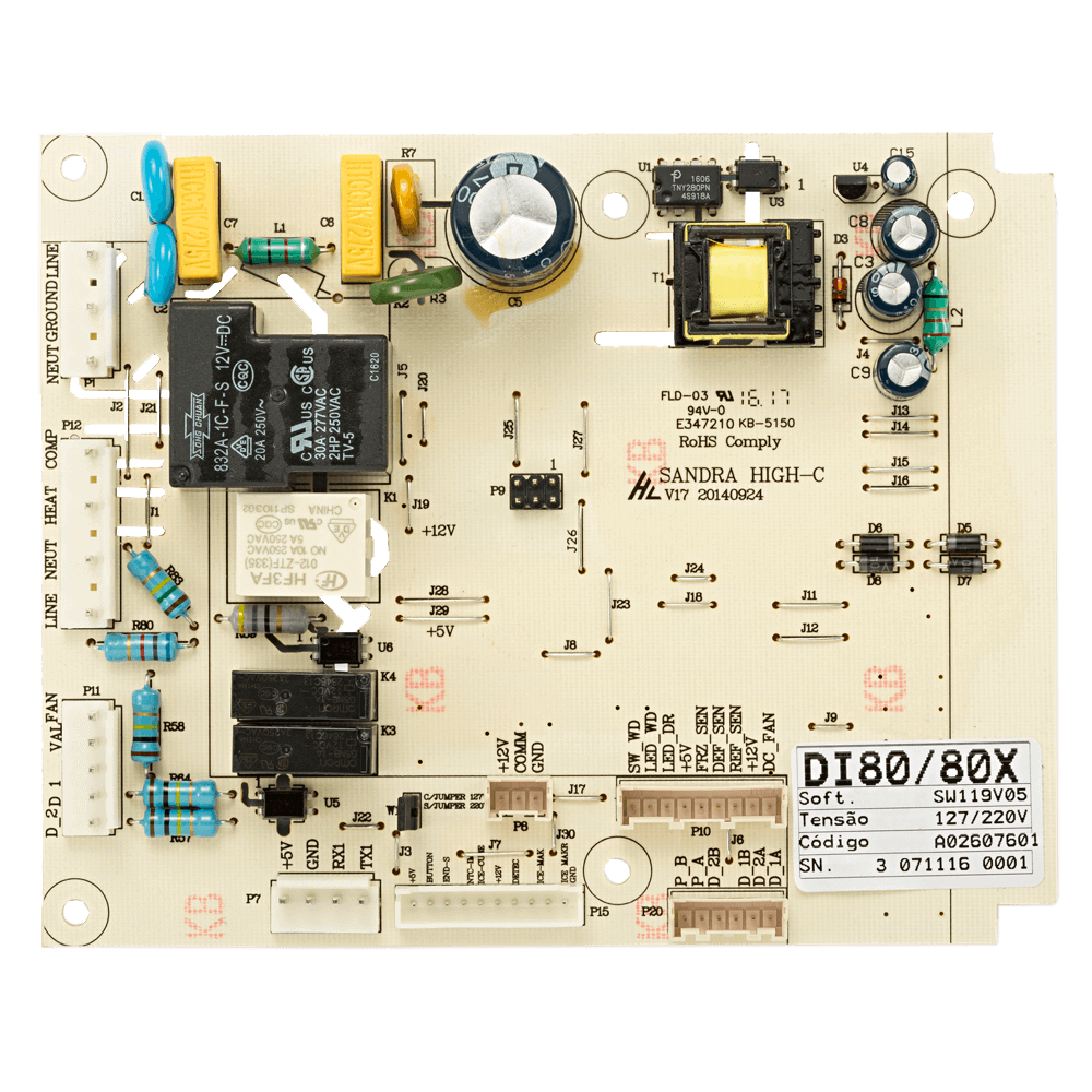 Placa Potência Geladeira Electrolux - DI80X DT80X