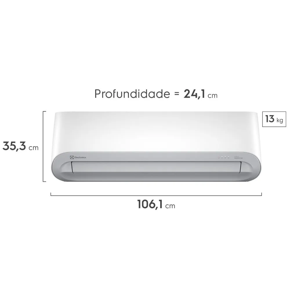 Ar-Condicionado Split Electrolux Inverter 24.000 BTUs Color Adapt Frio Triple Protection (JI24F/JE24F)