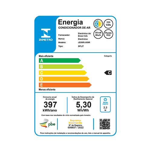 Ar-Condicionado Split Electrolux Inverter 9.000 BTUs Color Adapt Quente/Frio (JI09R/JE09R)