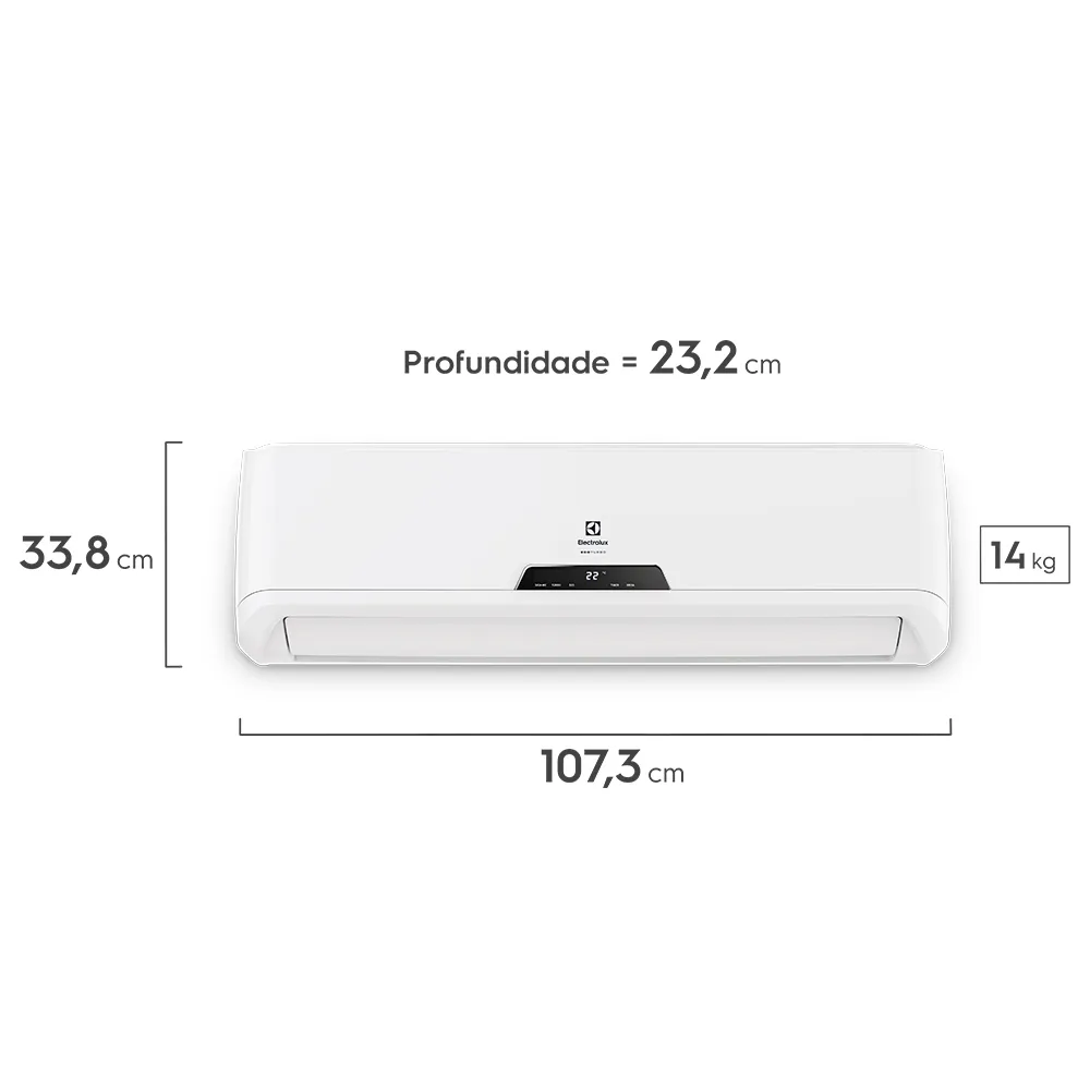 Ar-Condicionado Split Electrolux 22.000 BTUs Ecoturbo Frio com Função Auto Limpeza (VI22R/VE22R)