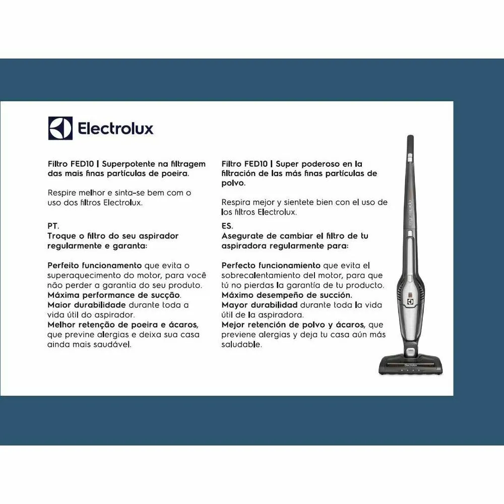 Kit Filtros para Aspiradores Ergorapido - ERG10 ao ERG25 Electrolux (FEE10)