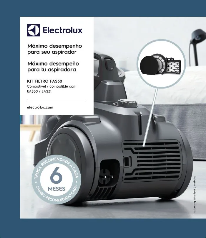Kit de Filtros para Aspiradores - EAS30 e EAS31 Electrolux (FAS30)