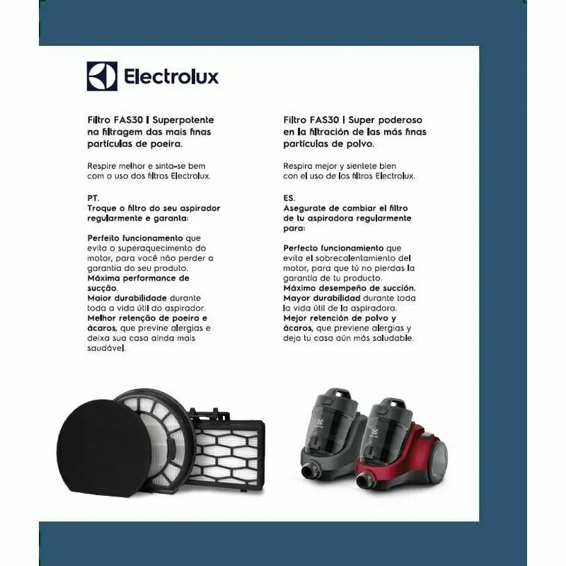 Kit de Filtros para Aspiradores - EAS30 e EAS31 Electrolux (FAS30)