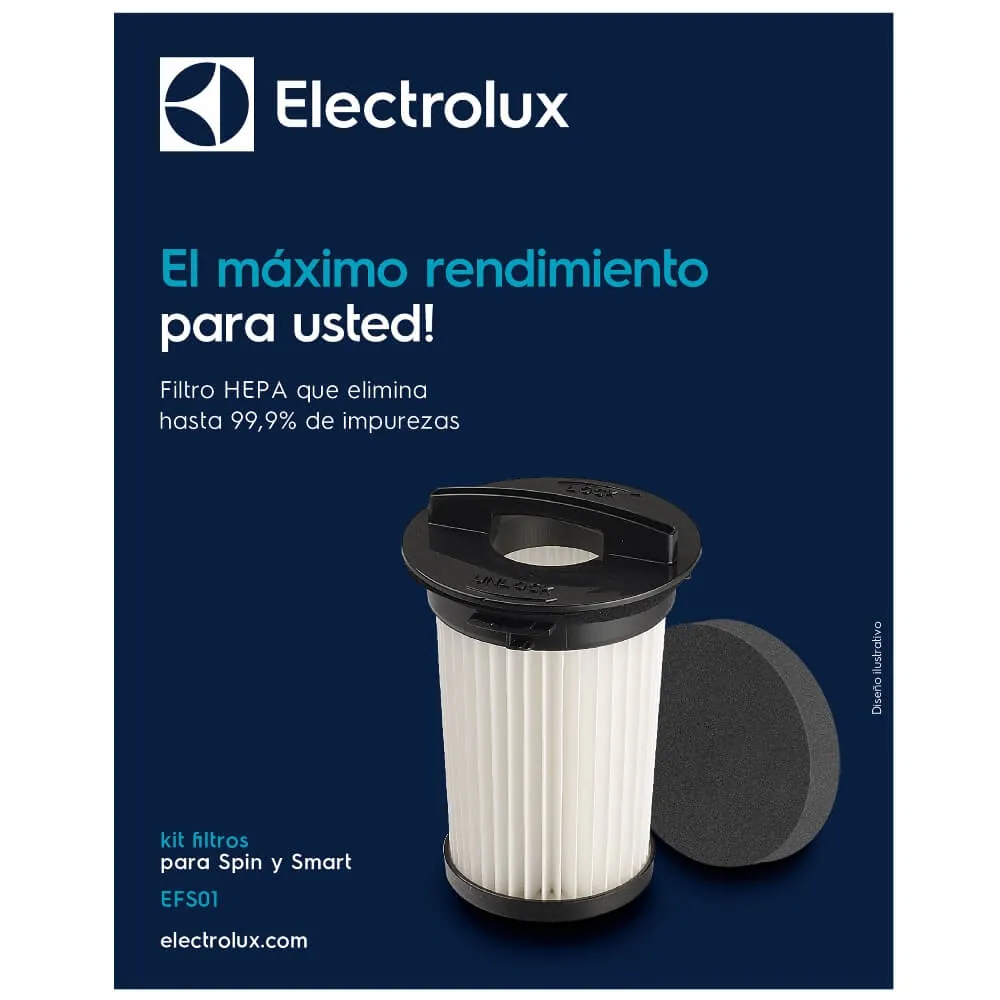 Kit Filtro Hepa Original para Aspiradores de Pó Spin ABS01 ABS02 e ABS03 (EFS01)