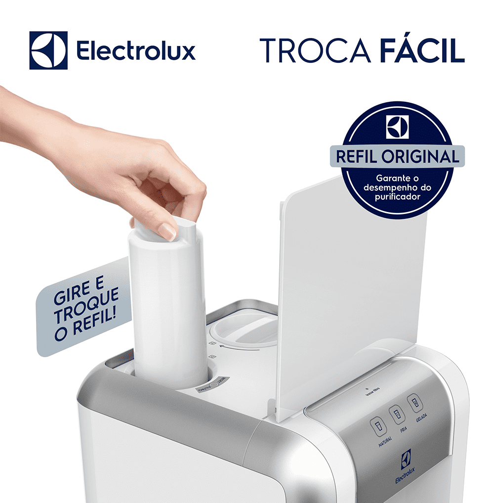 Filtro/Refil Original de Água para Purificador Electrolux PE11B/PE11X/PC41B/PC41X/PH41B/PH41X