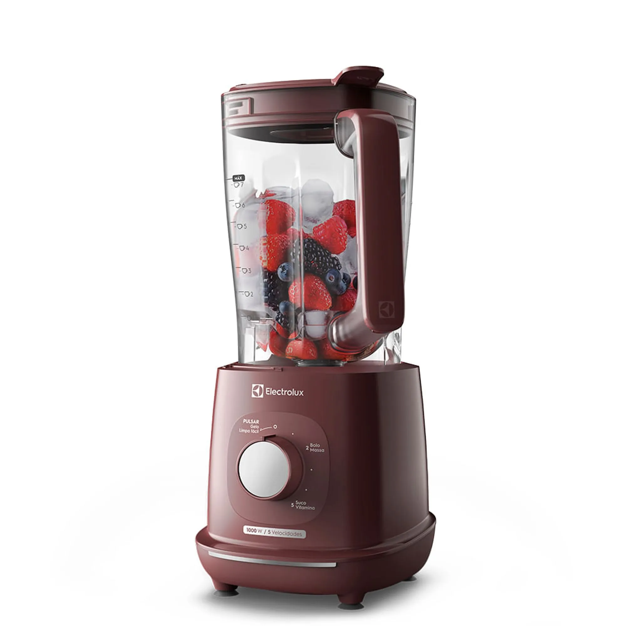 Liquidificador Electrolux 1000W 2.7L Efficient TriForce 5 Velocidades Vermelho (EBL1010)