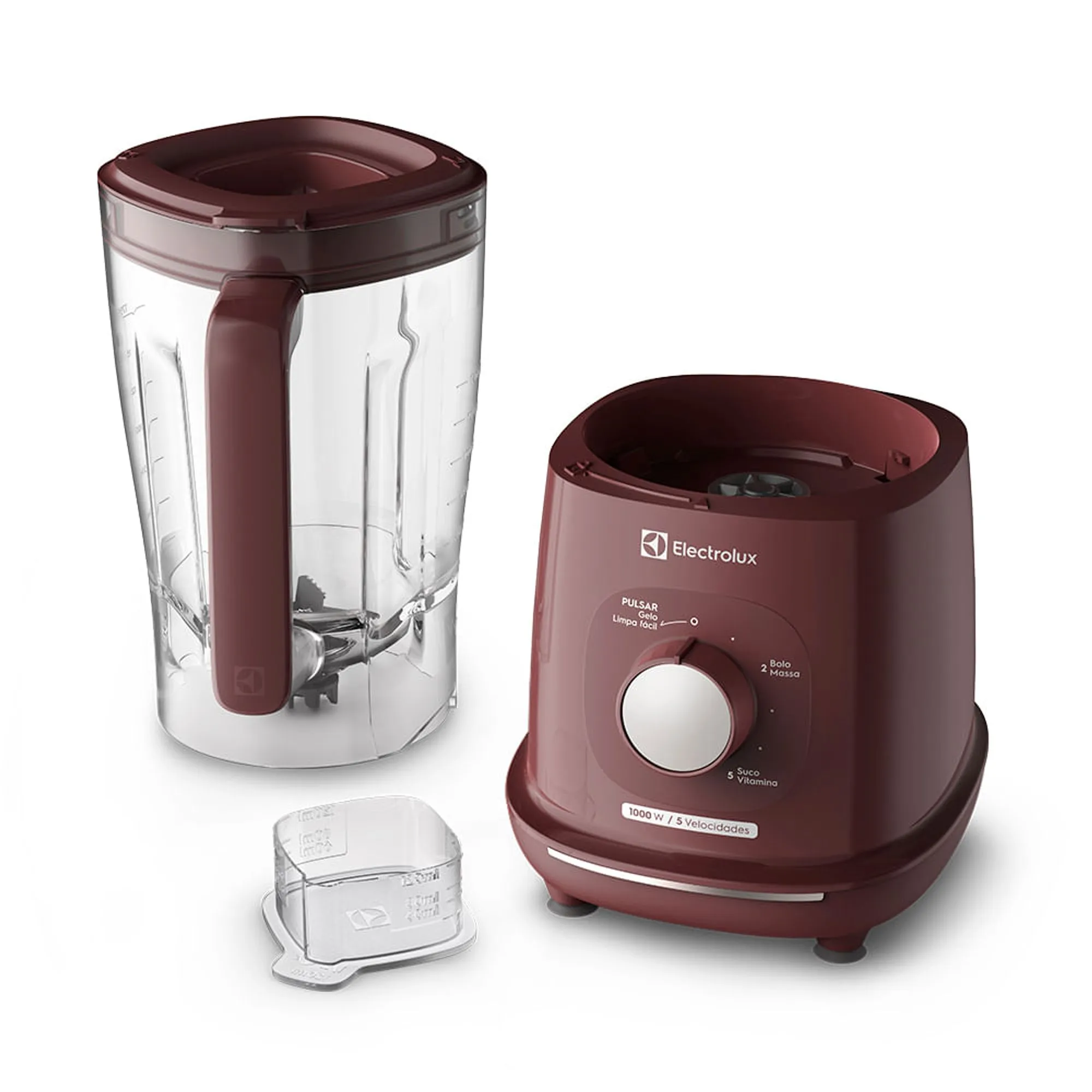 Liquidificador Electrolux 1000W 2.7L Efficient TriForce 5 Velocidades Vermelho (EBL1010)