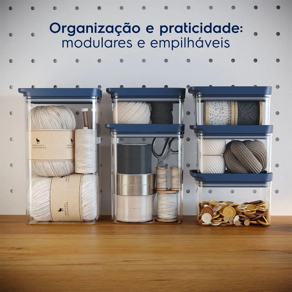 Pote Hermético Organizador Electrolux Experience Empilhável Modular 0,85L