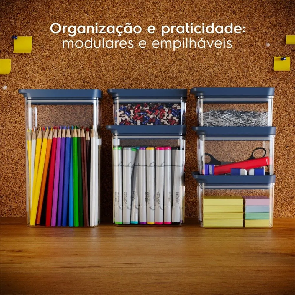 Pote Hermético Organizador Electrolux Experience Empilhável Modular 0,85L