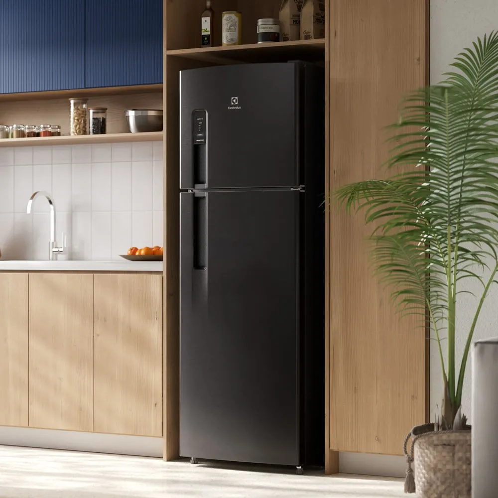 Geladeira Electrolux Frost Free 380L AutoSense Inverter Black Inox Look (IF41B)