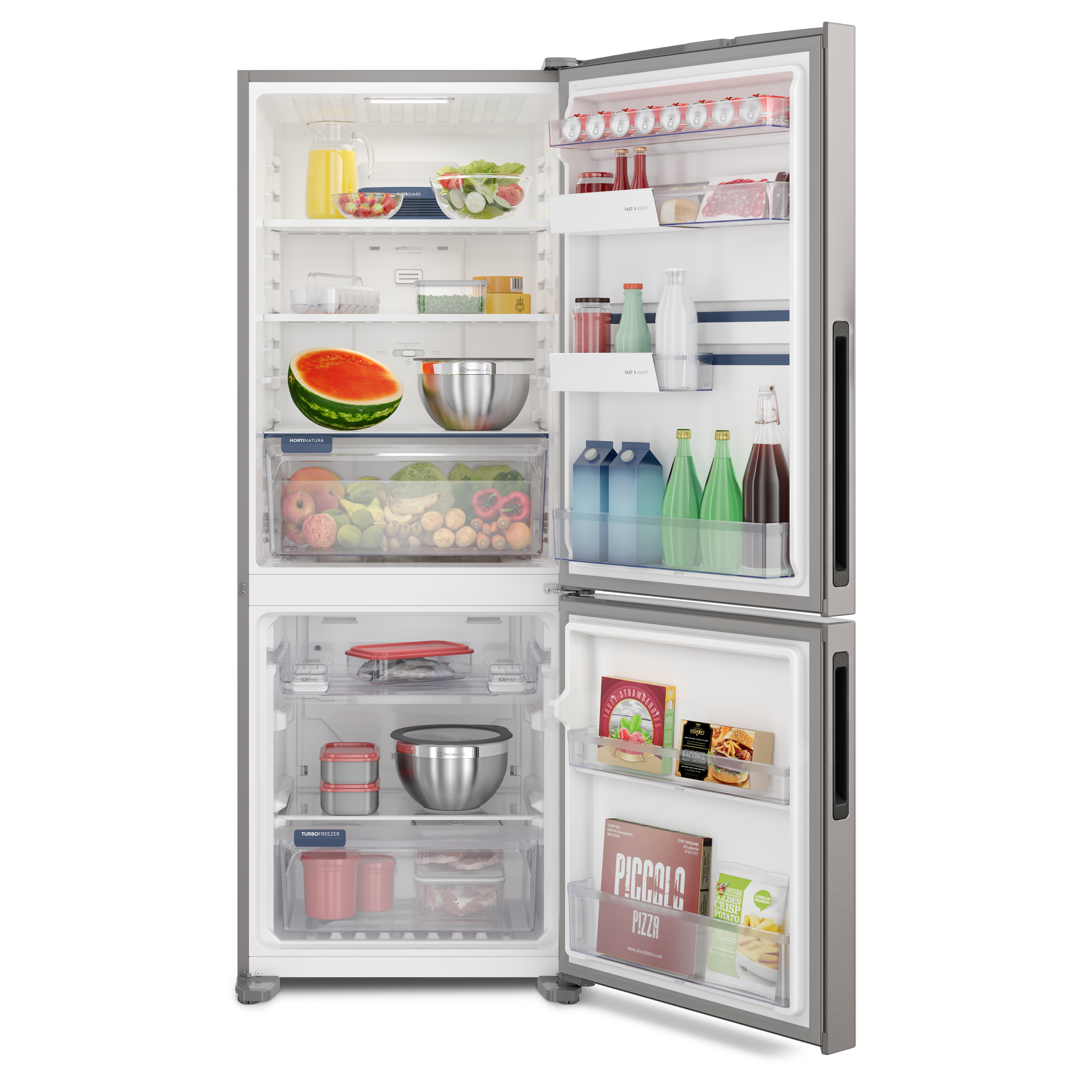 Geladeira Electrolux Frost Free Inverter 490L Experience Inverse cor Inox Look (IB51S)