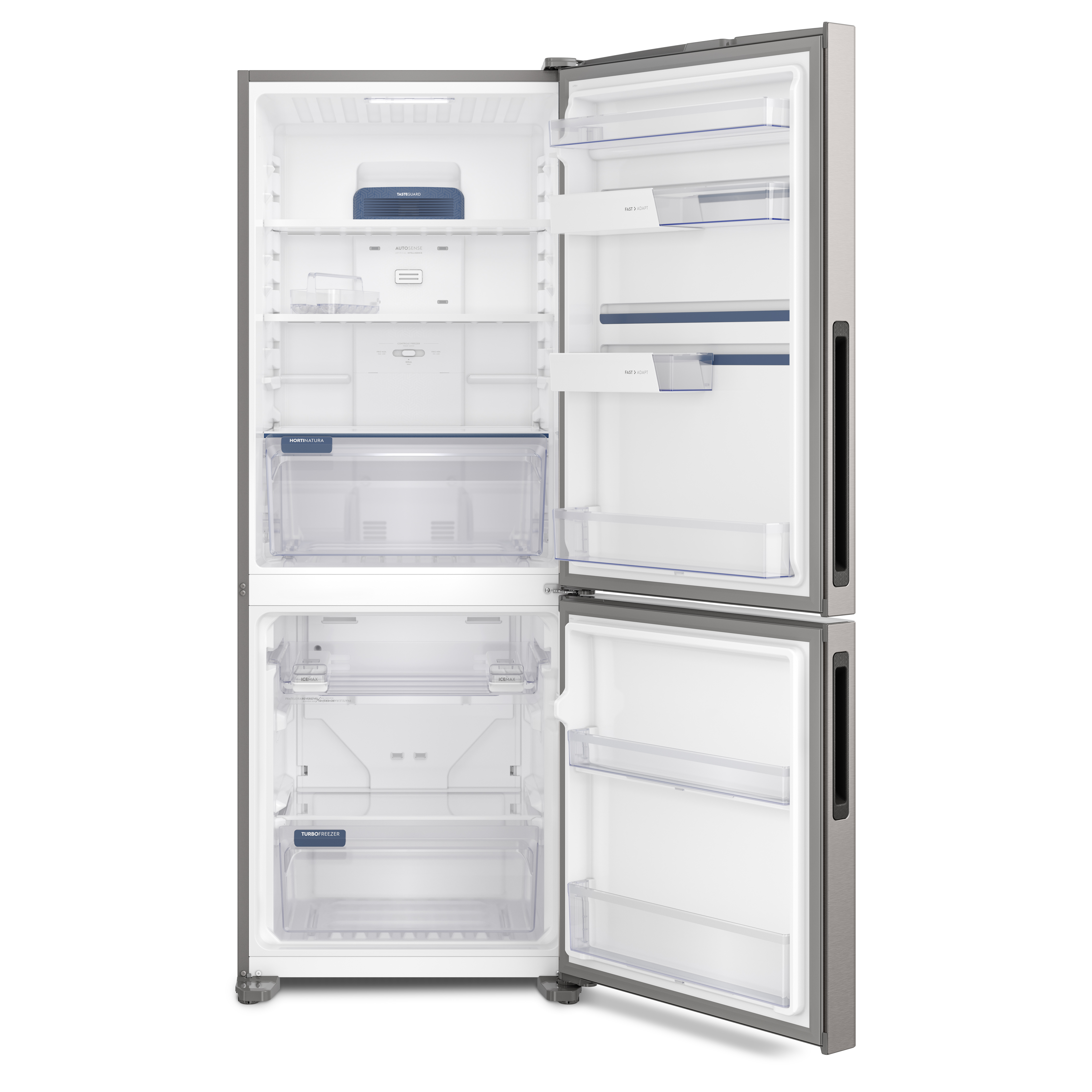 Geladeira Electrolux Frost Free Inverter 490L Experience Inverse cor Inox Look (IB51S)