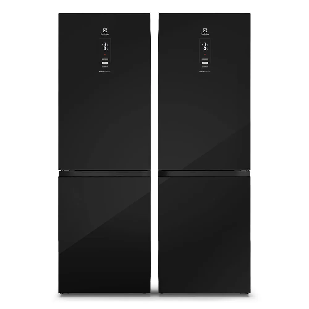 Geladeira Electrolux Frost Free Inverter 323L Efficient AutoSense Inverse Black Glass (IB42G)