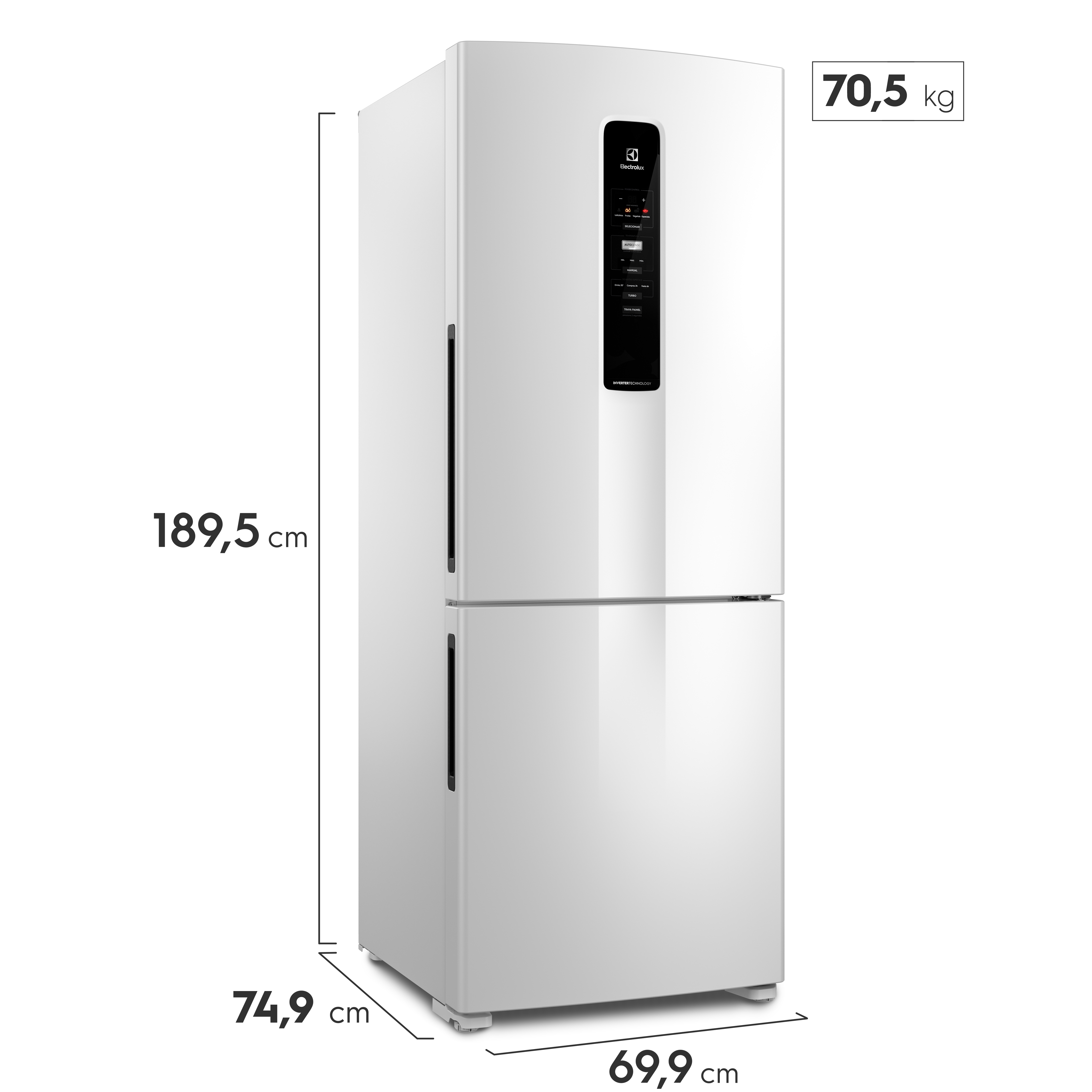 Geladeira Electrolux Frost Free Inverter 490L Experience Inverse Branca (IB51)