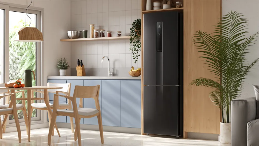 Geladeira Electrolux Frost Free Inverter 400L Efficient AutoSense e Rapid Freeze Inverse Black Inox Look (IB6B)