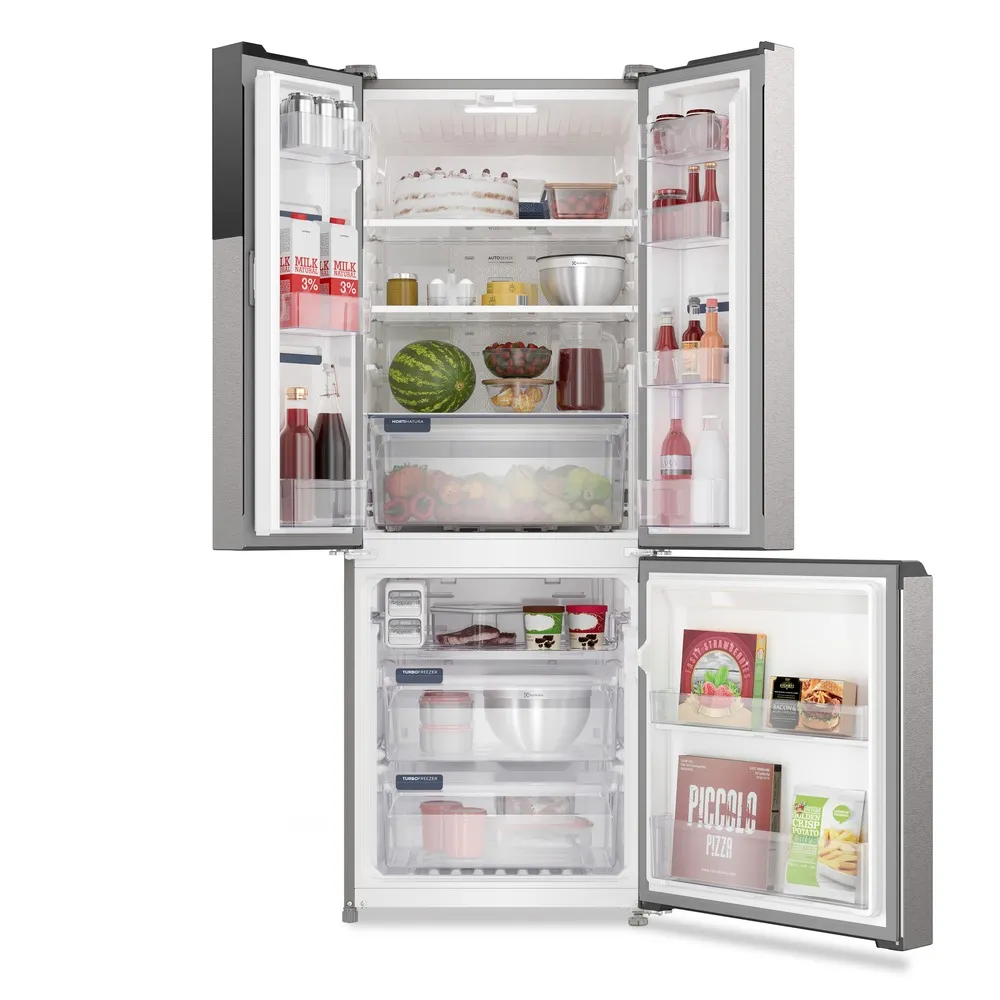 Geladeira Electrolux Frost Free Inverter 484L Efficient AutoSense 3 Portas Inox Look (IM7S)