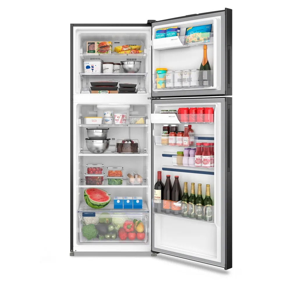 Geladeira Electrolux Frost Free Inverter 481L Efficient com AutoSense SmartBivolt Duplex cor Black Inox Look (IT70B)