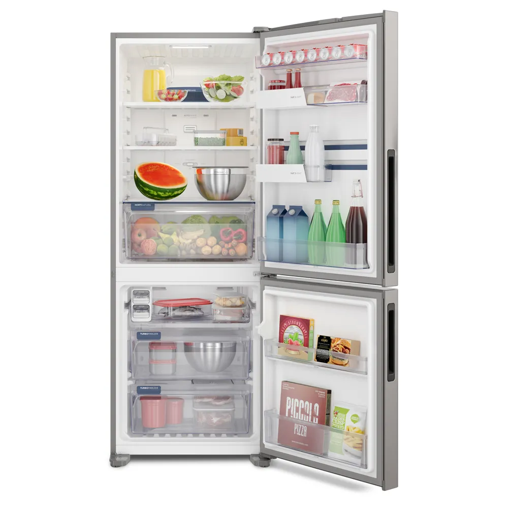 Geladeira Electrolux Frost Free Inverter 490L Efficient com AutoSense Inverse Inox Look (IB7S)