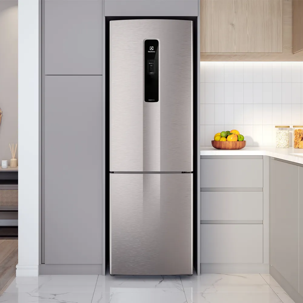 Geladeira Electrolux Frost Free Inverter 400L Efficient AutoSense e Rapid Freeze Inverse Inox Look (IB6S)