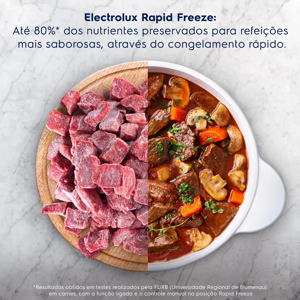 Geladeira Electrolux Frost Free Inverter 400L Efficient AutoSense e Rapid Freeze Inverse Inox Look (IB6S)