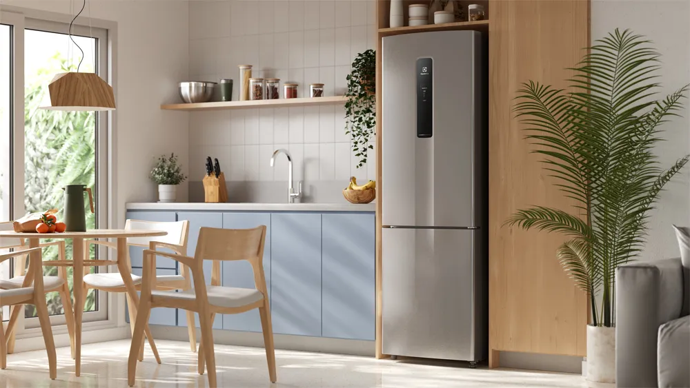 Geladeira Electrolux Frost Free Inverter 400L Efficient AutoSense e Rapid Freeze Inverse Inox Look (IB6S)