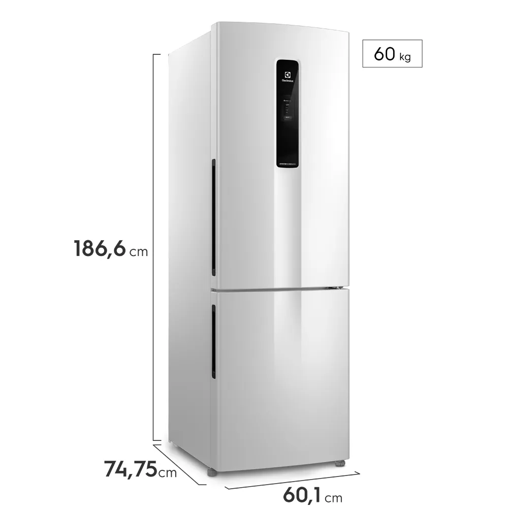 Geladeira Electrolux Frost Free Inverter 400L Efficient AutoSense e Rapid Freeze Inverse Branca (IB6)