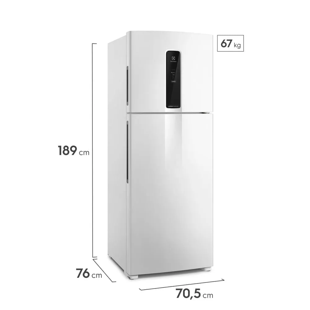Geladeira Electrolux Frost Free Inverter 481L Efficient com AutoSense SmartBivolt Duplex cor Branca (IT70)