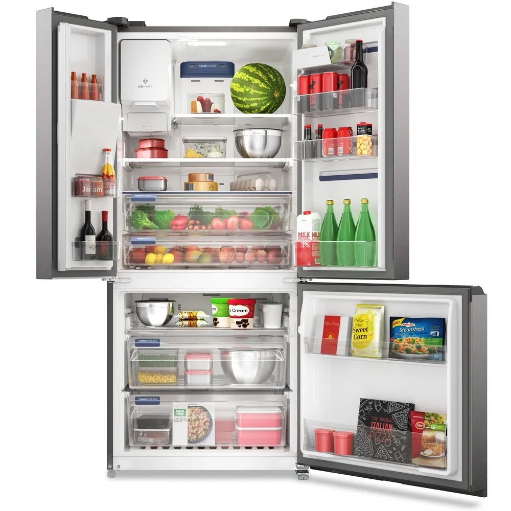 Geladeira Electrolux Frost Free 585L Efficient com AutoSense e Dispenser de Água e Gelo 3 Portas Cor Inox Look (IM8IS)