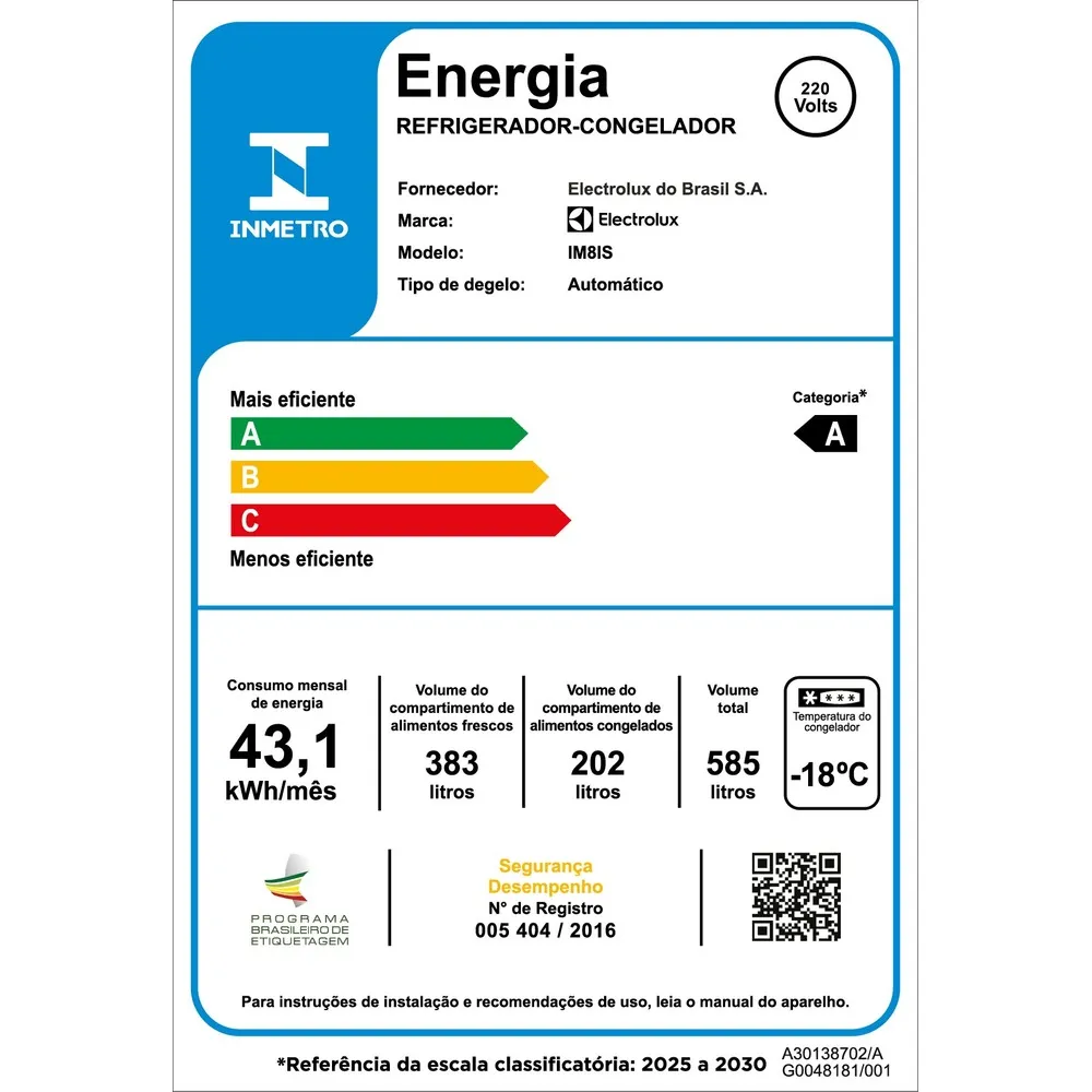 Geladeira Electrolux Frost Free 585L Efficient com AutoSense e Dispenser de Água e Gelo 3 Portas Cor Inox Look (IM8IS)