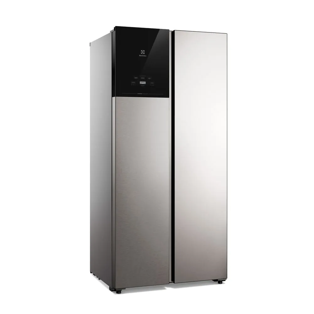 Geladeira Electrolux Frost Free Inverter 431L AutoSense Bivolt Side by Side Cor Inox Look (ES40S)