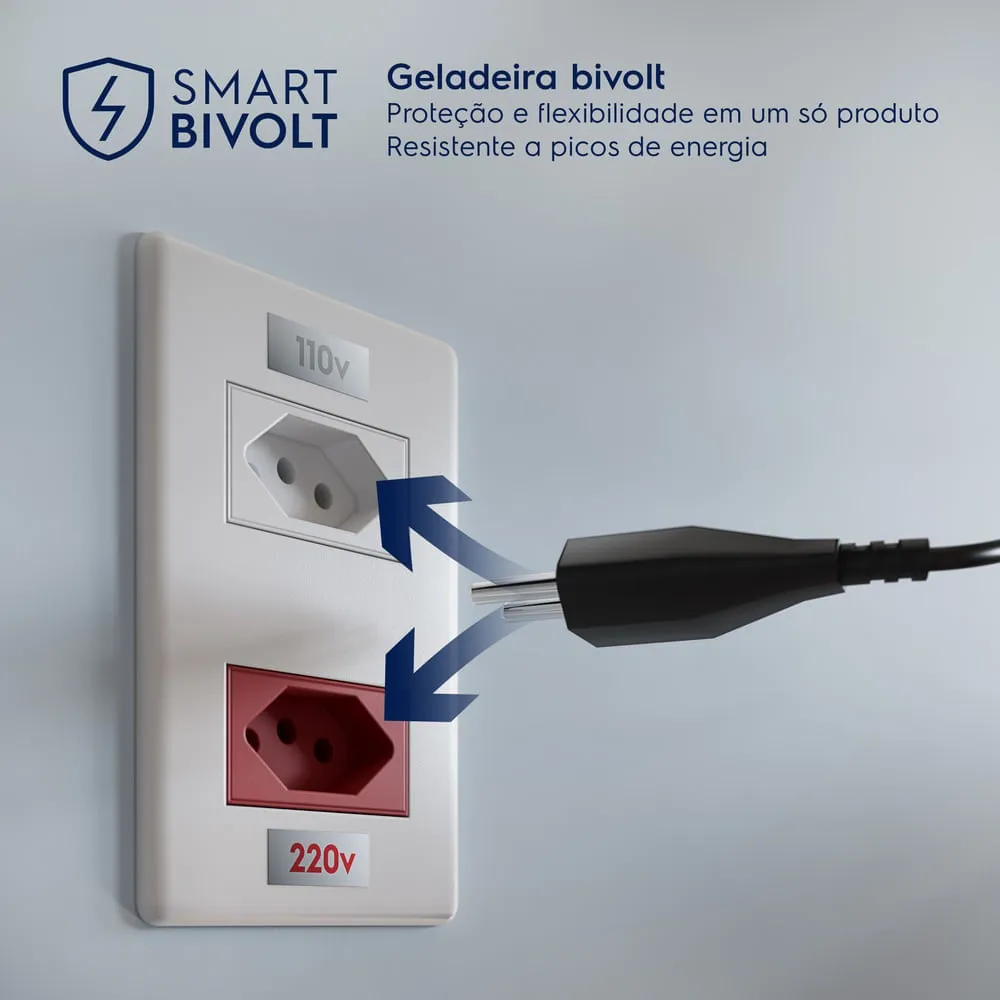 Geladeira Electrolux Frost Free Inverter 431L AutoSense Bivolt Side by Side Cor Inox Look (ES40S)