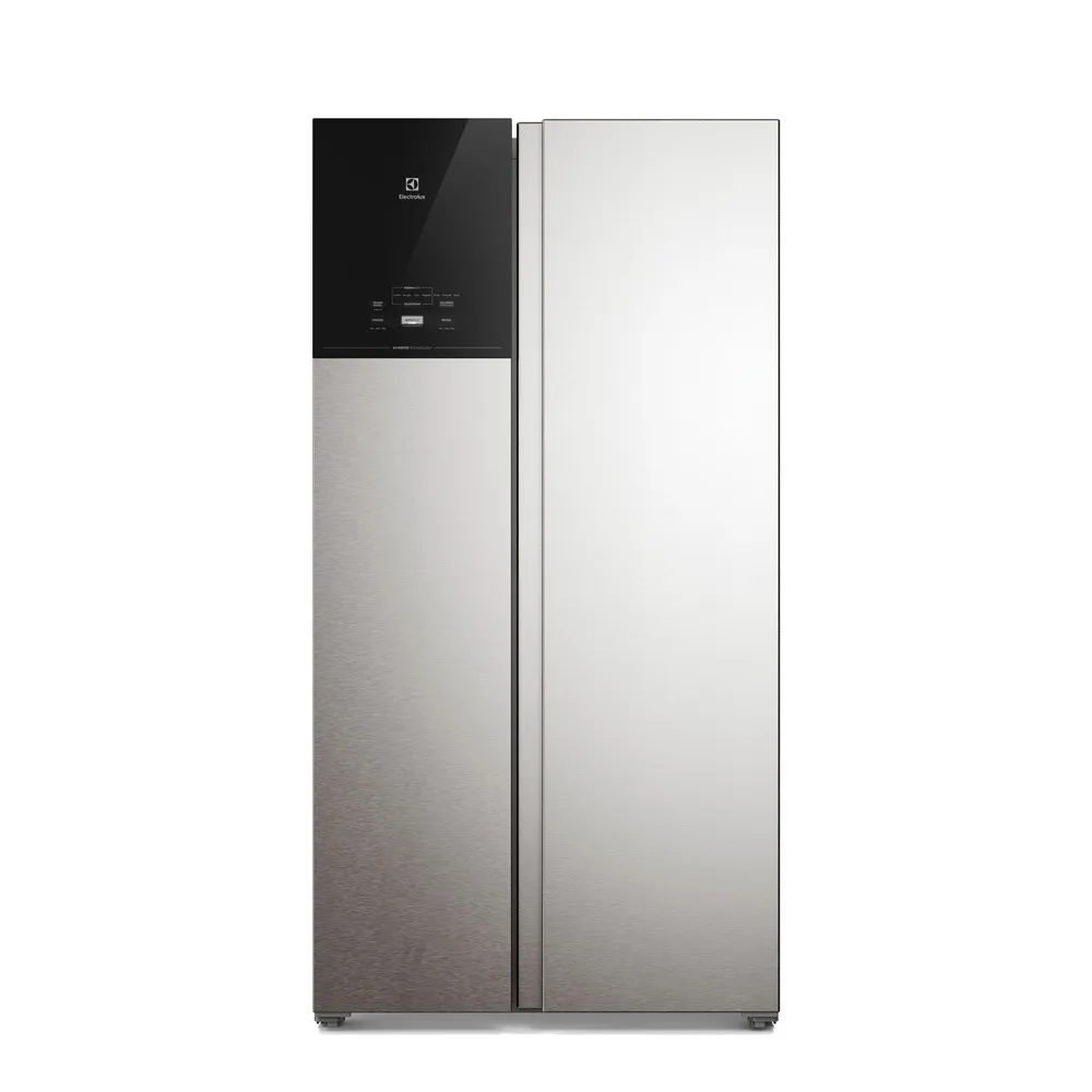 Geladeira Electrolux Frost Free Bivolt 624L Efficient com AutoSense Side by Side Inox Look (ES60S)