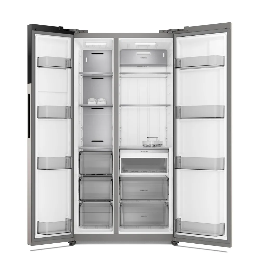 Geladeira Electrolux Frost Free Bivolt 624L Efficient com AutoSense Side by Side Inox Look (ES60S)