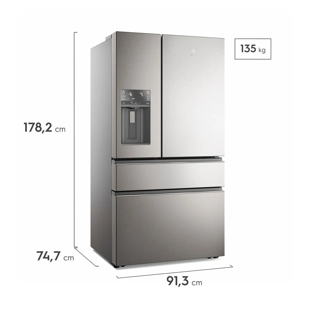 Geladeira Electrolux Frost Free Inverter 617L Expert Wi-Fi 4 Portas Cor Inox (IM9CS)