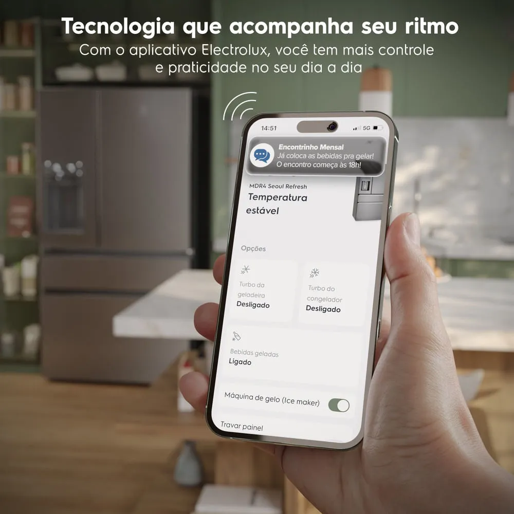 Geladeira Electrolux Frost Free Inverter 617L Expert Wi-Fi 4 Portas Cor Inox (IM9CS)