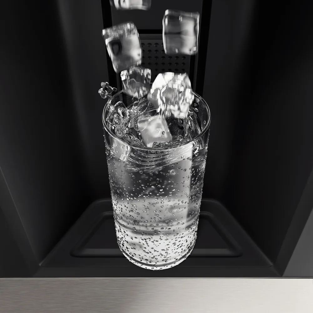 Geladeira Electrolux Frost Free Inverter 481L AutoSense e Água e Gelo na Porta Side by Side Inox Look (ES4WS)
