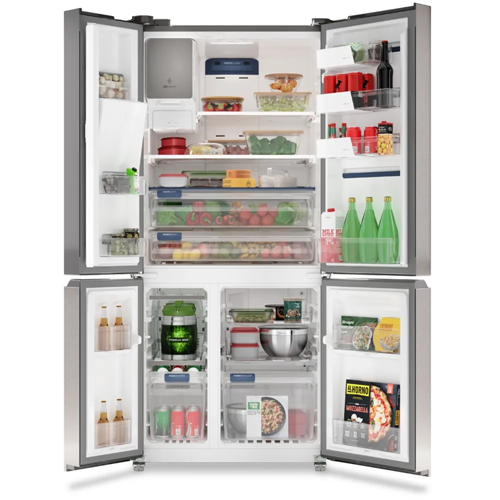Geladeira Electrolux Frost Free Inverter 583L AutoSense e FlexiSpace 4 Portas Inox Espelhado Home Pro (IQ8WS)