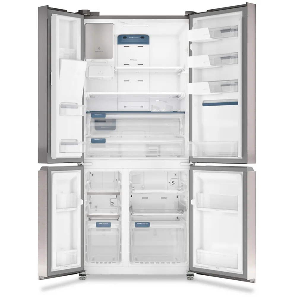 Geladeira Electrolux Frost Free Inverter 583L AutoSense e FlexiSpace 4 Portas Inox Espelhado Home Pro (IQ8WS)