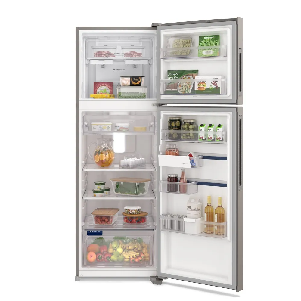 Geladeira Electrolux Frost Free Duplex Efficient com AutoSense cor Inox Look 390L (IF43S)