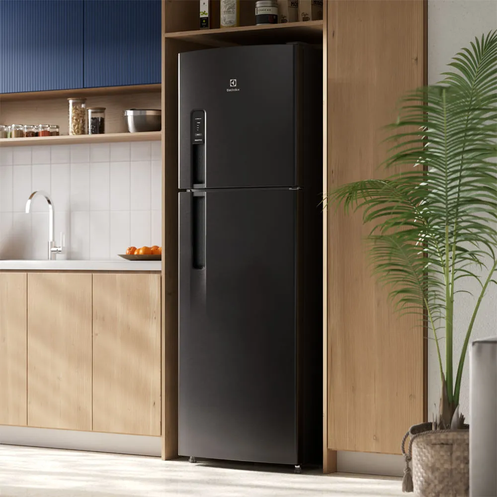 Geladeira Electrolux Frost Free 400L AutoSense Duplex Black Inox Look (TF44B)