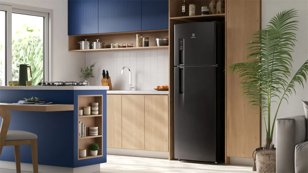 Geladeira Electrolux Frost Free 380L AutoSense Duplex Black Inox Look (TF41B)