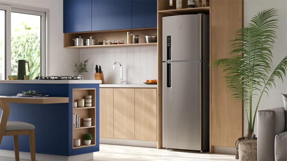Geladeira Electrolux Frost Free 400L AutoSense Duplex Inox Look (TF44S)