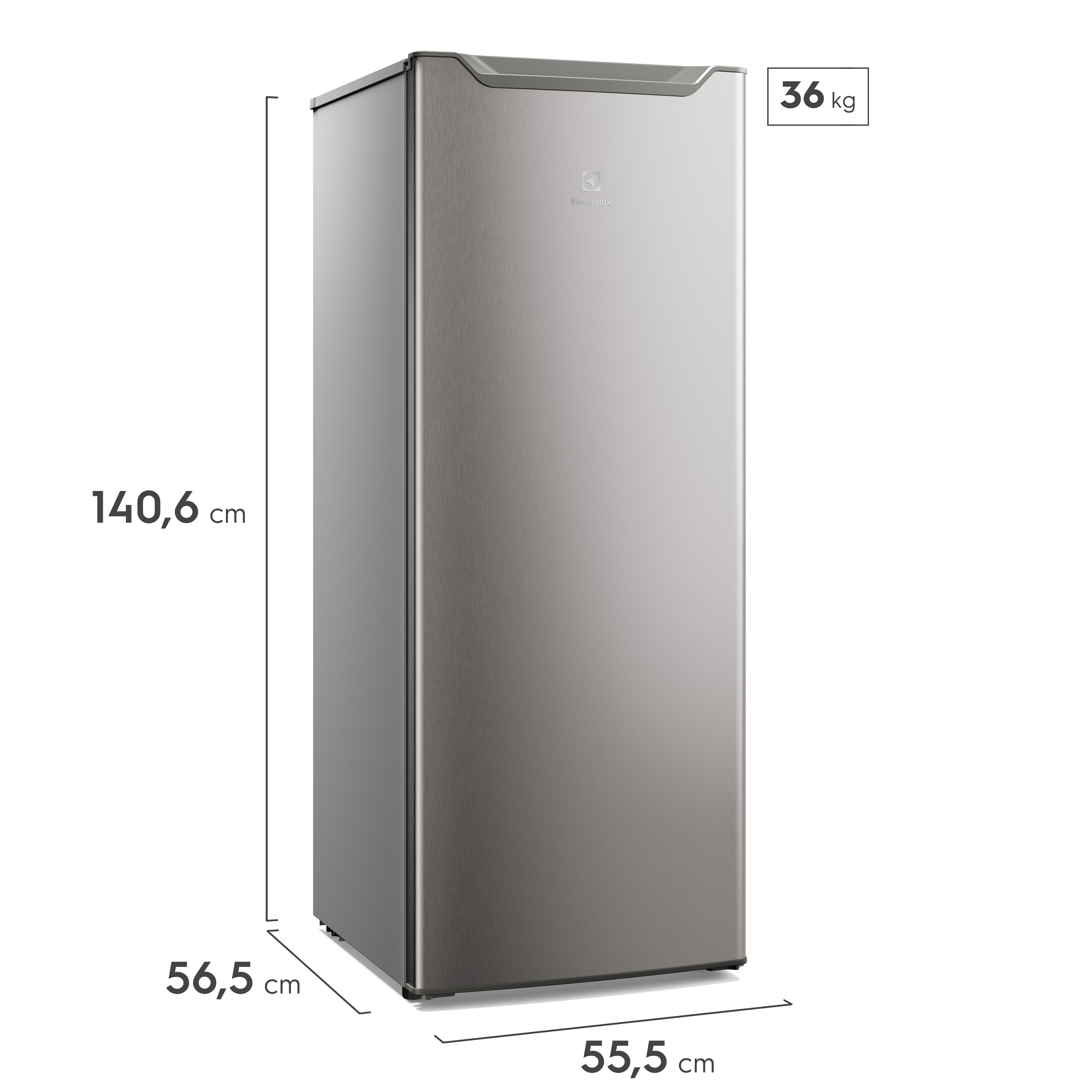 Geladeira Electrolux 213L Uma Porta com Freezer Duas Estrelas Cor Inox (RE21S)
